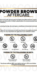 PowderBrows Digital Aftercare Cards English(Digital Download)