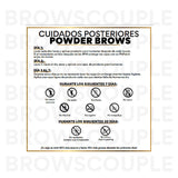 PowderBrows Digital Aftercare Cards Español(Descarga Digital)