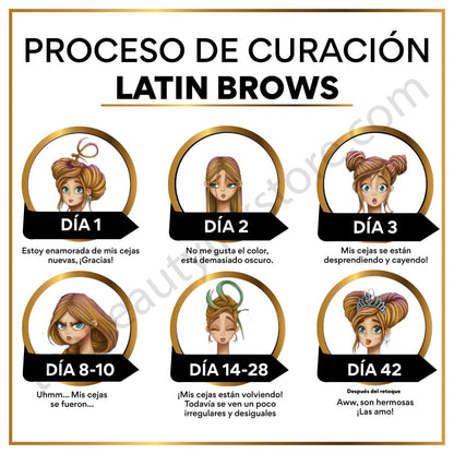 LatinBrows Digital Aftercare Cards Spanish(Digital Downloads) – professional permanent makeup & beauty product