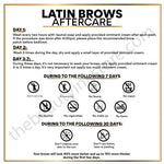 LatinBrows After Care Cards English – professional permanent makeup & beauty product