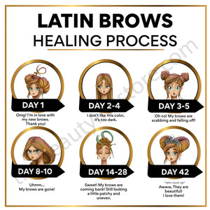 LatinBrows Digital Aftercare Cards English(Digital Download) – professional permanent makeup & beauty product