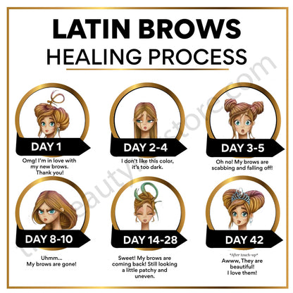 LatinBrows Digital Aftercare Cards English(Digital Download) – professional permanent makeup & beauty product